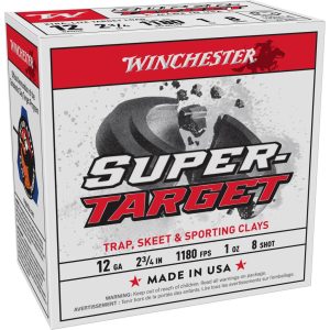 Winchester Super-Target Shotshells 12 ga 2-3/4" 1 oz 1180 fps #8 25/ct