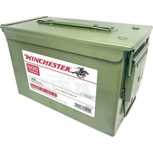 Winchester USA Ammo Can 45 Auto 230 FMJ 910 fps 500/ct Ammo