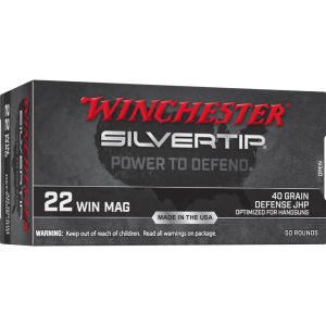 Winchester Silvertip Rimfire Ammunition .22 WMR 40 gr. JHP 1320 fps 50/ct