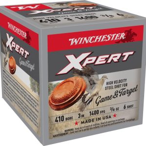 Winchester Xpert Steel Shotshells .410 ga 3" 3/8 oz 1400 fps #6 25/ct