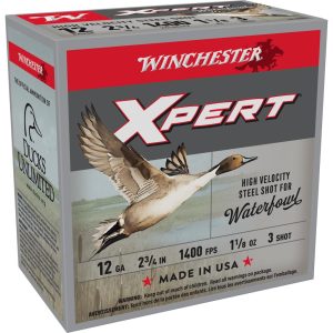 Winchester Xpert High-Velocity Steel Shotshells 12 ga 2-3/4" 1-1/8 oz 1400 fps #3 25/ct