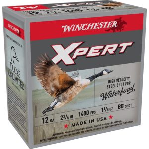 Winchester Xpert High-Velocity Steel Shotshells 12 ga 2-3/4" 1-1/8 oz 1400 fps #BB 25/ct