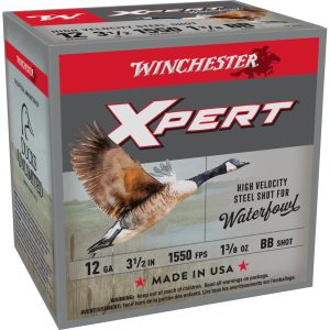 Winchester Xpert High Velocity Steel Shotshells 12 ga 3-1/2" 1-3/8 oz 1550 fps #BB 25/ct