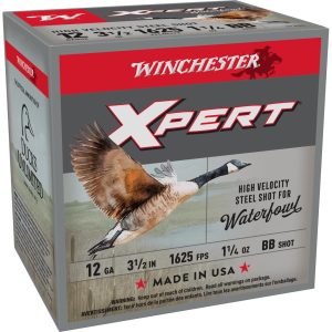 Winchester Xpert High-Velocity Steel Shotshells 12 ga 3-1/2" 1-1/4 oz 1625 fps #BB 25/ct