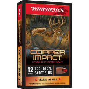 Winchester Copper Impact Shotshells 12 ga 2-3/4" 1 oz 1600 fps Slug 5/ct