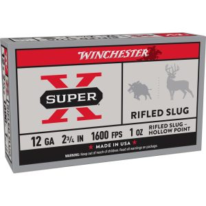 Winchester Super-X Slug Shotshells 12 ga 2-3/4" 1 oz 1600 fps Slug 5/ct