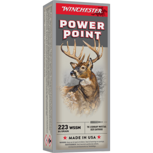 Winchester Super-X Rifle Ammunition .223 WSSM 64 gr. PSP 3600 fps 20/ct