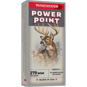 Winchester Super-X Power Point Rifle Ammunition .270 WSM 150 gr. PSP 3150 fps 20/ct