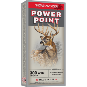 Winchester Super-X Power Point Rifle Ammunition .300 WSM 180 gr. PSP 2970 fps 20/ct