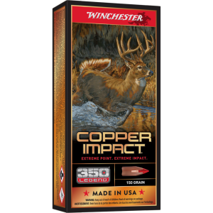 Winchester Copper Impact Rifle Ammunition 350 Legend 150 gr. BT 2260 fps 20/ct
