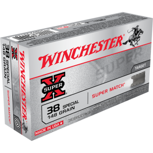 Winchester Super-X Handgun Ammunition .38 Spl 148 gr. LWC 710 fps 50/ct