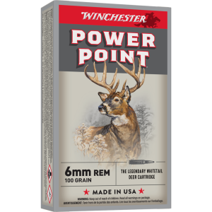 Winchester Super-X Power Point Rifle Ammunition 6mm Rem 100 gr. PSP 3100 fps 20/ct