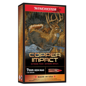 Winchester Copper Impact Rifle Ammunition 7mm Rem Mag 150 gr. BT 20/ct