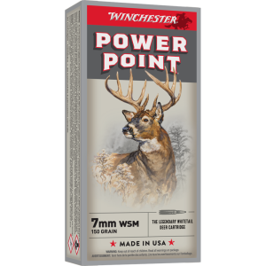 Winchester Super-X Power Point Rifle Ammunition 7mm WSM 150 gr. PSP 3200 fps 20/ct