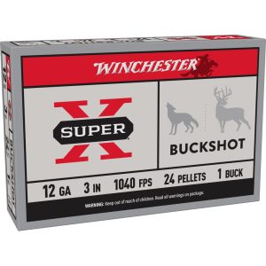 Winchester Super-X Buckshot Shotshells 12 ga 3" 1040 fps #1B 5/ct