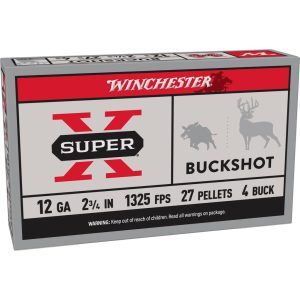 Winchester Super-X Buckshot Shotshels 12 ga 2-3/4" 1325 fps #4B 5/ct