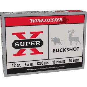 Winchester Super-X Buckshot Shotshells 12 ga 3-1/2" 1200 fps #00 5/ct