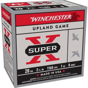 Winchester Super-X Heavy Game Shotshells 20 ga 2-3/4" 1 oz 1165 fps #8 25/ct