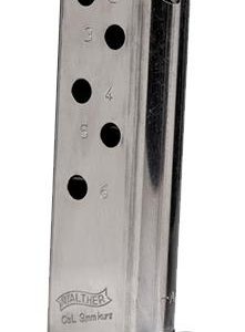 Walther PPK Magazine w/Finger Rest .380 ACP Nickel 6/rd