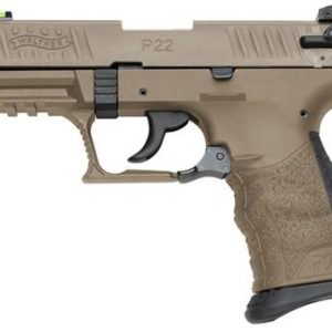 Walther Tactical P22Q .22LR 10rd Magazine 3.4" Barrel Full FDE with Threaded Barrel Adapter
