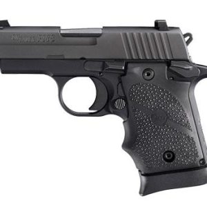 Sig P938 9mm 3" 7rd Black Nitron Night Sights Black Rubber Grips