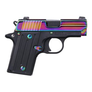 Sig Sauer P238 Titanium Rainbow SAO Handgun .380 Auto 6rd Magazines(2) 2.7" Barrel G10 Grips Night Sights
