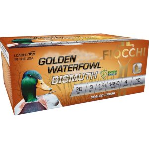 Fiocchi Golden Waterfowl Bismuth 20ga 3" 1-1/16oz 1250 fps #4 10/ct