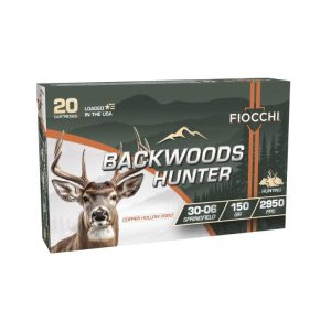 Fiocchi Backwoods Hunter Rifle Ammunition .30-06 Sprg 150gr CHP 2950 fps 20/ct
