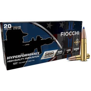 Fiocchi Hyperformance SBR SST Ammunition .300 Blackout 125gr PT 2250 fps 20/ct