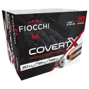Fiocchi CovertX Handgun Ammunition .357 Mag 125gr JHP 1425 fps 20/ct