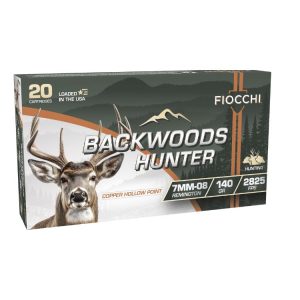 Fiocchi Backwoods Hunter Rifle Ammunition 7mm-08 Rem 140Gr CHP 2825 fps 20/ct