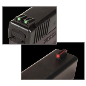 Truglo Fiber-Optic Sights (High) Fit Glock 20 21 25 28 29 30 31 32 37 40 and 41 - Front Red/Rear Green