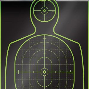 TRUGLO TRU-SEE Self Adhesive Targets - Handgun 12x18 Green 12 Pack