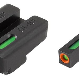 Truglo TFX Pro Tritium/Fiber-Optic Day/Night Sights Fit FNH FNP-40|FNX-40|FNS-40|FNS-40 Compact - Orange Outline Front/Rear Green