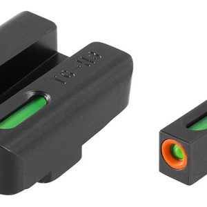 Truglo TFX Pro Tritium/Fiber Optic Day/Night Sights for Glock 20 21 25 29 30 31 32 37 40 41 Orange Outline Front Rear Green