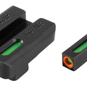 Truglo TFX Pro Tritium/Fiber-Optic Day/Night Sights Fit Sig Sauer #8 front / #8 rear - Orange Outline Front/Rear Green