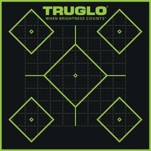 TRUGLO TRU-SEE Self Adhesive Targets - 5 Diamond 12x12 Green 12 Pack