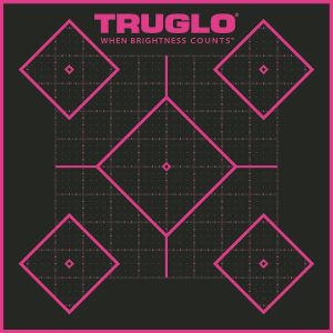 Truglo Tru-See Splatter Target 5 Diamond 12x12 6 Pack Pink