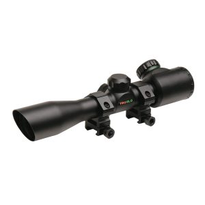 Truglo 4x32mm Crossbow Scope with Weaver Style Rings - Illuminated Dual Color Reticle Matte Black