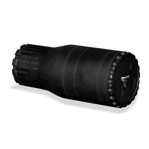 YHM Fat Cat 5.56mm QD Suppressor w/Mini sRx Muzzle Brake 5.56mm Stainless Steel/Cobalt 6 Black 1/2x28