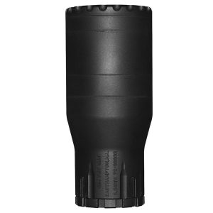 YHM Fat Cat 5.56mm QD Suppressor w/Mini sRx Muzzle Brake Cat End Cap 5.56mm Stainless Steel/Cobalt 6 Black 1/2x28