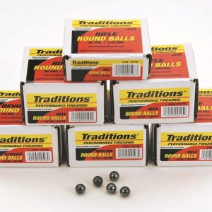 Traditions Muzzleloader Revolver Round Ball - Bulk Pack .44 cal .454" 140 gr  100/ct