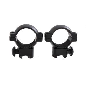 Traditions Aluminum Scope Rings fits .22 Airguns 3/8" Grooved Receiver 1" Medium - Matte Black