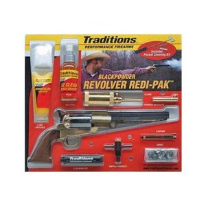Traditions 1858 Army Redi-Pak Black Powder Revolver / Walnut / Brass .44 Cal 8" Blued Barrel