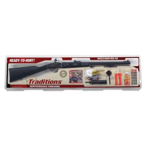 Traditions Deerhunter Flintlock Rifle .50 24" Blued Barrel  Synthetic Stock with Redi-Pak