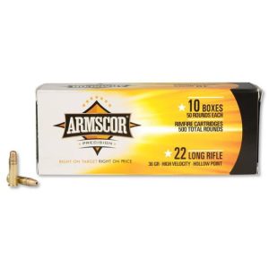 ARM 22LR 36GR HVHP Ammo 50 rounds