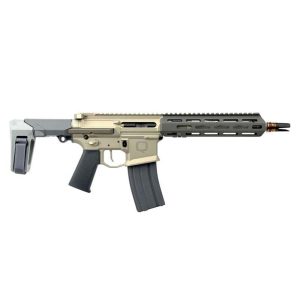 Q Honey Badger Handgun 5.56 NATO 30rd Magazine 10" Threaded Barrel Grey Accents with Brace