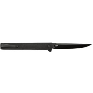 CRKT CEO Flipper Folding Knife 3-3/8" Straight Back Blade Black