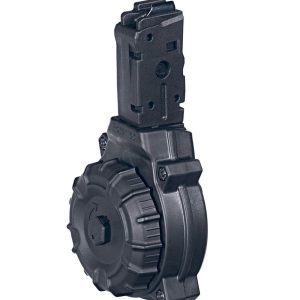 Promag Handgun Drum Magazine Fits Six Sauer MPX 9mm - Black Polymer 50/rd