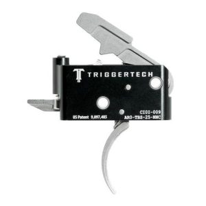 TriggerTech AR15 Adaptable Curved Trigger 2 Stage Adjustable Stainless Steel/Black